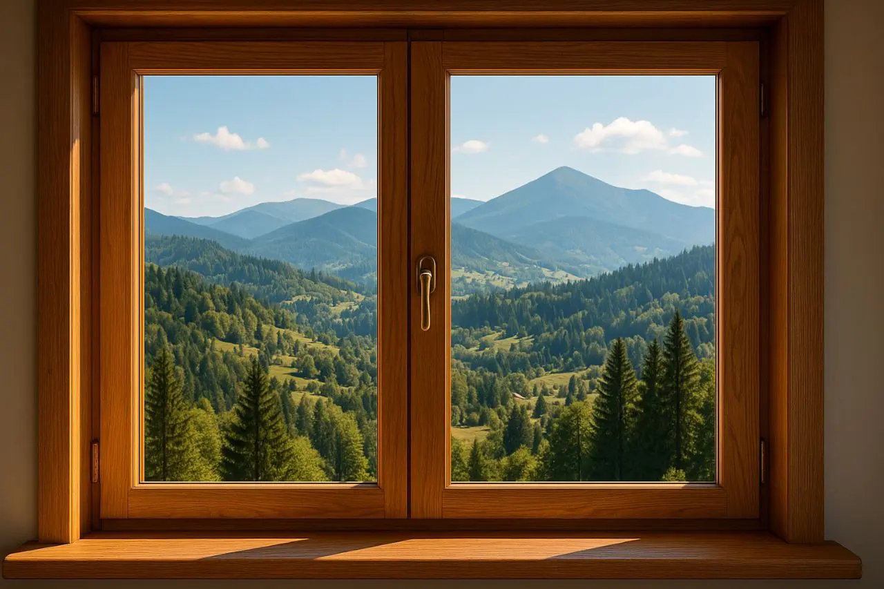 Дерев'яні вікна з Карпат у сучасному інтер'єрі